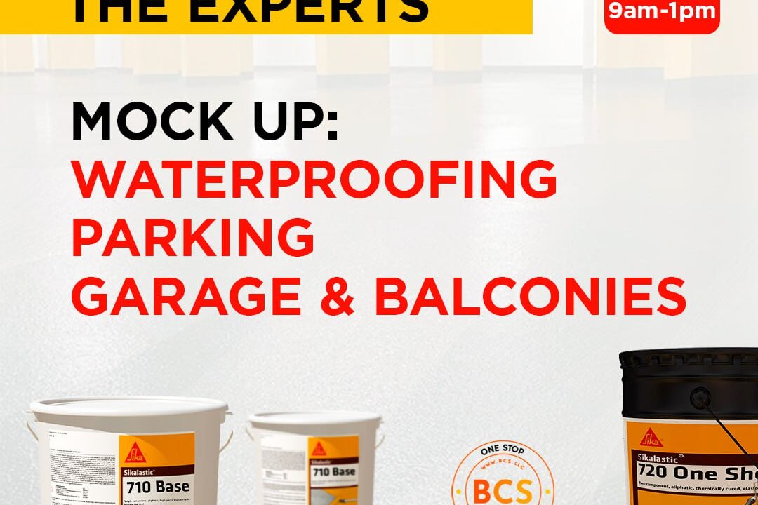 May 10th – Mock Up: Waterproofing Parking Garage & Balconies